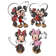 017202Z Mickey Mouse si Minnie Mouse imagine comestibila din icing 29x20cm
